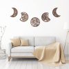 bulk purchase jetec 5 pieces moon phase wall hanging decor wooden moon wall art nordic moon phases wall art moon decor for room bar ornament (brown) trade price