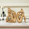 supplier direct unique cast iron girl thinker bookends, heavy-duty decorative book stoppers for shelves, creative home and office desk ornaments, 1 pair/2 pieces, 5.9" wholesale prices
