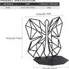 supplier direct alsonerbay bookends geometric decorative metal book stoppers abstract creative book supports, book holders for shelves, butterfly book ends for office 1 pair (black) wholesale prices