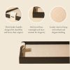 wholesale direct modern luxury 16"x11" woven leather and wooden rectangle tray - jewelry tray, vanity tray, decorative tray, catchall tray, serving tray, and for all occasions by curated collectives (beige, large) bulk purchase at factory prices