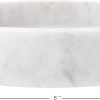 wholesale direct creative co-op minimalist round carved marble tray or charcuterie board, white, 8" bulk purchase at factory prices