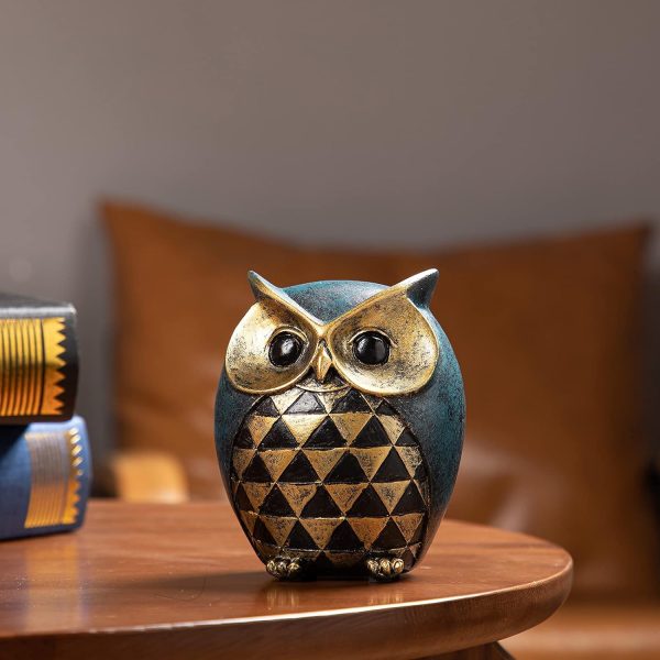 dropship from factory leekung owl statue home decor,owl figurines for bookshelf bedroom living room office tv stand decorations,owl décor animal sculptures gift for birds lovers mass production supply