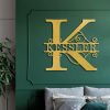 factory direct custom metal signs | metal name sign | metal wall art | split letter monogram wall decor | metal wall art last name sign | family name sign | personalized wedding gift | outdoor metal sign decor volume discount