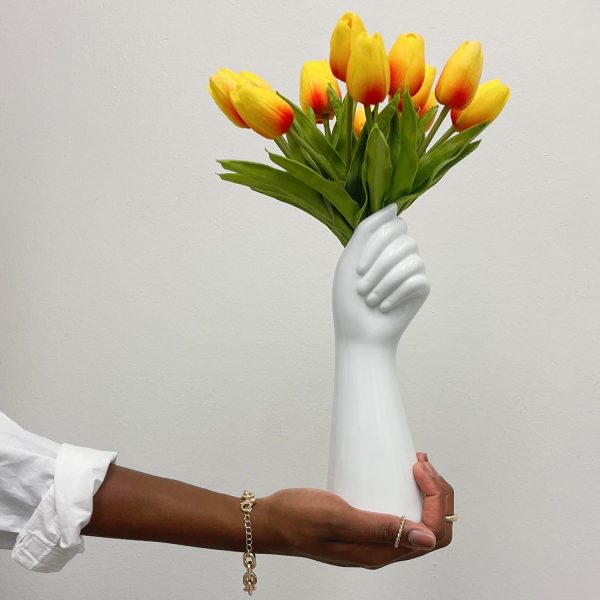 oem/odm services white ceramic vases flower vases home decor cool cute small hand vase for flowers unique modern bathroom living room rose tulip coffee tables centerpieces decorative affordable bulk deals