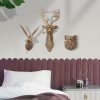factory direct uitwmktg gold animal head wall decor wall sculpture home decor statue for living room office bedroom modern decor for men women deer volume discount