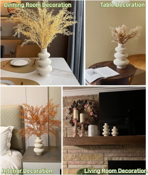 dropship from factory ceramic vases set 2, modern home decor,off white round vases,modern dried flower vases, boho home decor for centerpieces wedding dinner table party living room office bedroom mass production supply