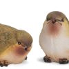 dropship from factory raz imports striped wing bird 2.5 x 2.25 inch resin decorative tabletop figurine set of 4, sage green mass production supply