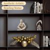 dropship from factory bookshelf decor thinker statue - abstract art reading thinker sculpture figurine room decor aesthetic, modern home decoration for living room office shelves coffee table desk decor(beige a) mass production supply