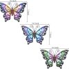 factory direct 3 pack metal butterfly wall art outdoor decor, butterflies spring wall sculpture hanging metal wall decorations for garden, patio, fence, yard, living room, bedroom volume discount