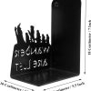 supplier direct decorative bookends for shelves, heavy metal bookends, unique bookends, non skid book ends, book stopper for home/office decor/shelves, 7 x 5.51 x 4 in/piece (with quote on product) wholesale prices