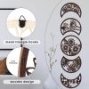 bulk purchase 5 pieces moon phase wall decor boho hanging moon phase nordic wood wall art for living room bedroom home wall decoration room apartment bar ornament (brown) trade price