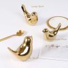 dropship from factory fantesticryan small birds statues gold home decor modern style figurine decorative ornaments for living room, bedroom, office desktop, cabinets mass production supply