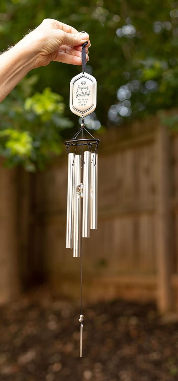 producer to buyer forever grateful wind chime with engraved thank you message - unique gift of gratitude/appreciation gift/thank you gift for special friend/family/coworkers/teachers/mentor discounted pricing