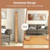 manufacturer direct costway bamboo area rug, 5'x8' natural bamboo floor mat with anti-slip backing, indoor roll-up runner rug, 96"x60" anti-skid large floor carpet for bedroom living room entryway indoor trade price
