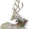 dropship from factory benzoyl christmas reindeer decoration sitting reindeer figurine deer table top figurine statue reindeer ornaments for home office tabletop christmas decoration supplies, 7.7 x 7.1 inch mass production supply