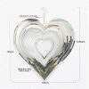 producer to buyer djuan wind spinner outdoor metal decorations,silver heart wind spinners for yard and garden,stainless steel wind chimes for outside decor,birthday gifts for mom,mother's day,aunt gifts discounted pricing