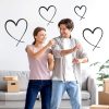 factory direct koyiltd 4 pcs metal heart wall art bedroom modern bedroom decor beautiful love heart wall decor metal wall decor above bed wall decor for valentine's day or christmas (black, romantic) volume discount
