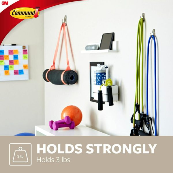 competitive pricing command medium satin brass wall hook, 1 hook and 1 command strip, damage free hanging wall hooks with adhesive strips, coat hooks for hanging christmas decorations, holds up to 3 lb one-stop wholesale
