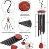 producer to buyer large aluminium wind chimes outside, soothing melodic wind chime, suitable outdoor garden patio decor, gift for mom women neighbors (36 inches black) discounted pricing