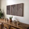 bulk purchase qmmp modern mountain and sun wall sculptures - set of 3 - walnut - home decor accent - wall art for living room, bedroom, office - easy installation (walnut, medium) trade price