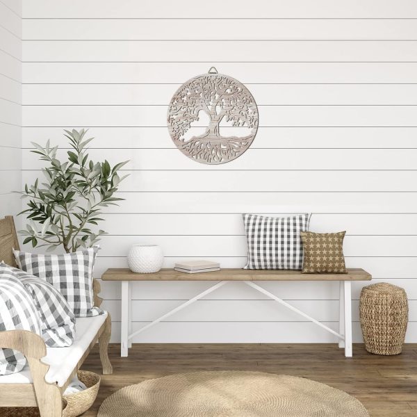 bulk purchase tree of life wooden wall art decor wooden tree wall sculpture 11.8 inch tree of life wood wall decor hollowed out tree wall hanging sign for farmhouse home wall hanging decoration supplies (white) trade price