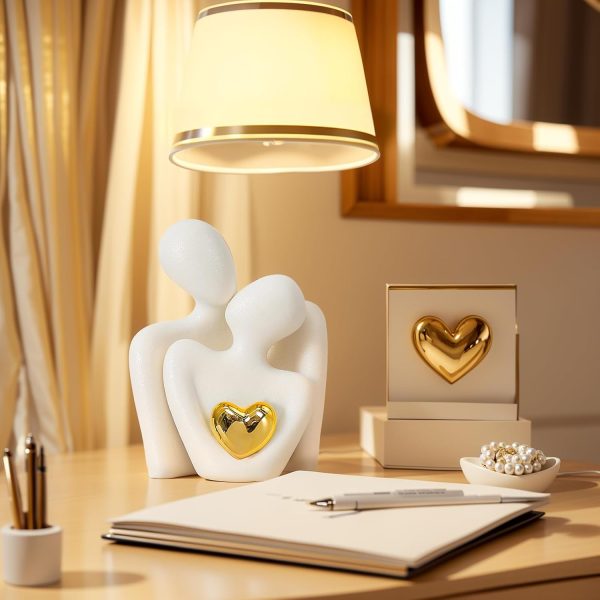 dropship from factory mini couple statue tv stand decor items for living room, abstract sculpture knick knacks home decor couples love office show pieces- for bedroom romantic gifts for valentine anniversary birthday mass production supply
