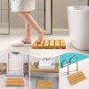 manufacturer direct domax bamboo bath mat for bathroom - shower mat non slip waterproof wooden shower floor mat for doorway sauna spa yard patio pool outdoor use (natural, 21.26 x 14.17 x 1.3 inch) trade price