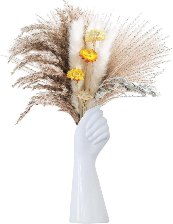 oem/odm services white ceramic vases flower vases home decor cool cute small hand vase for flowers unique modern bathroom living room rose tulip coffee tables centerpieces decorative affordable bulk deals