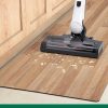 manufacturer direct lumi 2pcs ultra-thin wood grain kitchen mat set, low profile, non slip, quick dry, washable kitchen rugs, teak, 17"x31.5" + 17"x60" trade price