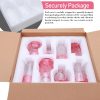 oem/odm services brajttt pink flower vase set, glass bud vase in bulk set of 8,artistic and cultural flavor mini vases for home office decor, bedroom, office, living room decorations,wedding affordable bulk deals