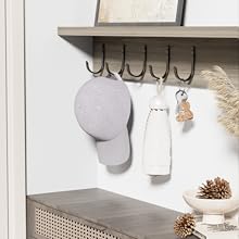 competitive pricing wall hooks for hanging towel/coat - 22lb screw in metal hanger wall mount, for outdoor, closet, door, bathrooms, for backpack, robe, black 5 pack one-stop wholesale