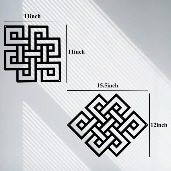 factory direct resaco celtic knot metal wall art black metal wall decor celtic symbol wall plaque knot decorations for bathroom kitchen office indoor outdoor volume discount