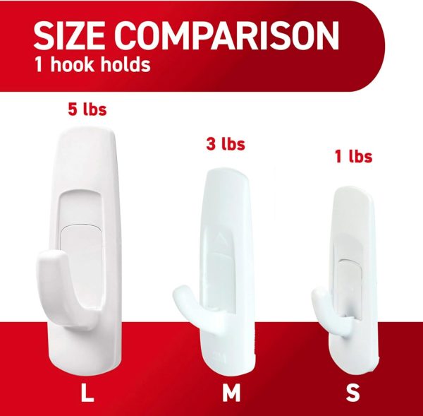 competitive pricing command large utility hooks, holds up to 5 lb, 7 hooks and 12 command strips, damage free hanging wall hooks with adhesive strips, no tools adhesive hooks for hanging christmas decorations one-stop wholesale