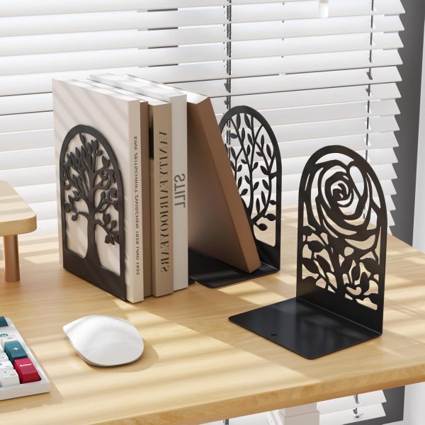 supplier direct maxgear decorative book ends, heavy duty bookends for shelves, metal bookends for heavy books, book shelf holder office bookends black 3pair, books supports, non-skid book stoppers 6.89x4.89x3.54 inch wholesale prices