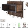 bulk purchase adiil mail and key holder for wall decorative, wooden wall key rack organizer with 4 double key hooks, wall mount key hanger for wall with shelf, rustic home decor for entryway hallway, brown trade price