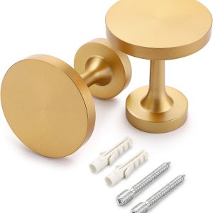 bulk purchase sumnacon 2 pcs decorative curtain holdbacks - wall mounted drapery tieback hooks with screws, vintage metal curtain tassel holders for home decor, golden factory discount
