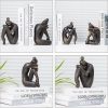 supplier direct lukitas unique decorative girl thinker bookends, home office books shelves stoppers holder, nonskid book stoppers, creative desktop ornaments for study room hotel shelves, resin, 1pair/2piece 6.5'' wholesale prices