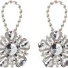 bulk purchase suq i ome luxury big crystal magnetic curtain tieback and holdback flower curtain clips buckle curtain holder for home office decoration (silver a,2pcs) factory discount