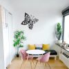 factory direct ez4ence butterfly decoration wall art boho home decor hanging appearance metal flower for bedroom living room wall,black(medium) volume discount