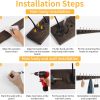 competitive pricing ibosins wall mounted coat rack with 10 decorative hooks, 34'' long, old wood color coat hanger, rustic coat hooks rail for entryway living room coat scarf bag towel hat one-stop wholesale