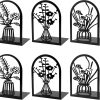 supplier direct 3 pairs metal bookends, flower book ends for shelves decorative, book stopper for heavy books, ends to hold books for home office wholesale prices