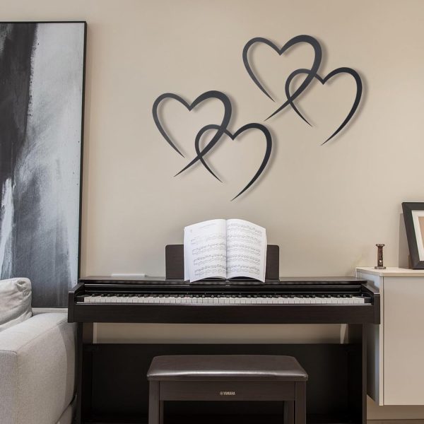 factory direct oyefly infinity heart metal wall decor,infinity heart wall decor for room living,wedding decor (black, style3 11.4 x 10.7in) volume discount