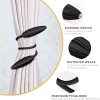 bulk purchase niceec 4 pack diy curtain tiebacks clips crystal decorative creative twist drape tie backs european style random modelling curtain holdbacks for home kitchen office window drapery (black) factory discount