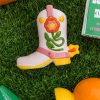 oem/odm services ban.do small cowboy boot vase, cute cowgirl boot vase, colorful ceramic shelf decor for home or office, unique/quirky/funky/fun flower vase doubles as pencil cup, giddy up affordable bulk deals