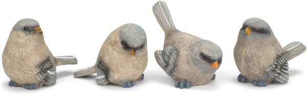 dropship from factory raz soft blue textured bird 2 x 2.5 resin decorative tabletop figurine set 4 mass production supply