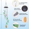 producer to buyer wind chimes,hummingbird solar wind chimes for outside,aluminum tubes memorial wind bell for garden/patio decor thanksgiving gifts for mom, wife, grandma neighbors(25 inch deep tone) discounted pricing