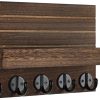 competitive pricing key holder for wall, decorative key and mail holder with shelf has large key hooks for bags, coats – paulownia wood key hanger with mounting hardware (9.8”w x 6.7”h x 4.2”d) (brown) one-stop wholesale