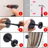 bulk purchase curtain tiebacks 2 pack curtain holdbacks zinc alloy curtain tiebacks wall mounted with screws, decorative curtain holders for drapes stylish black curtain tieback hooks for home office factory discount