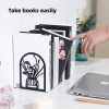 supplier direct 3 pairs metal bookends, flower book ends for shelves decorative, book stopper for heavy books, ends to hold books for home office wholesale prices
