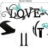 factory direct metal butterfly love sign wall decor metal love signs black word signs rustic love letter signs home metal cutout for home office living room hanging wall decorations, 14 x 5 inch volume discount